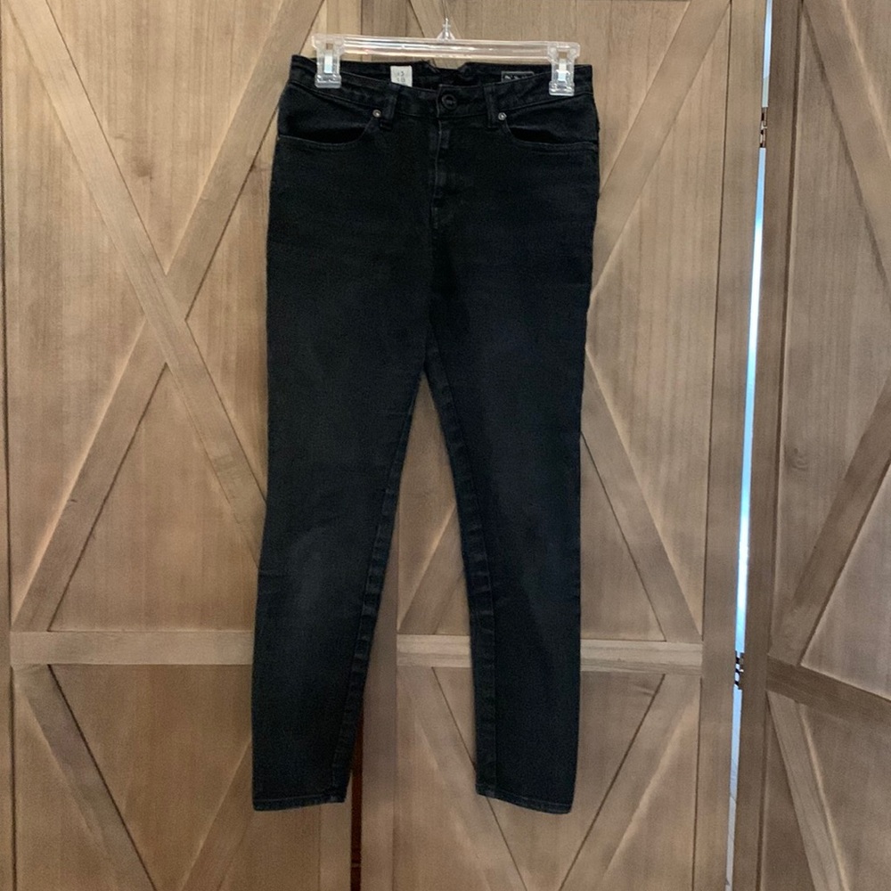 Volcom Black Denim High Waist Skinny Fit Jeans sz 3